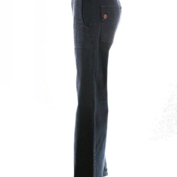 GREY ANT- Navy Cotton Wide Leg Pants Size 8 - Picture 6 of 9